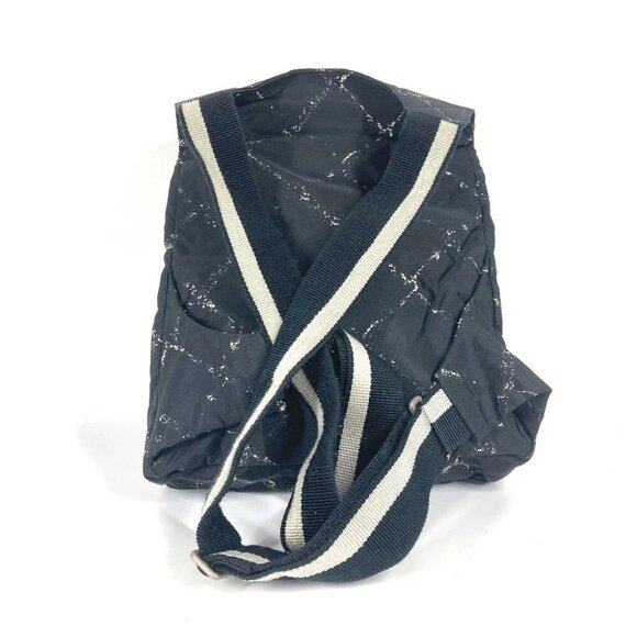 CHANEL Old travel line backpack bag Backpack Nylon Black - Picture 2 of 16